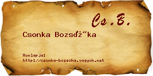 Csonka Bozsóka névjegykártya
